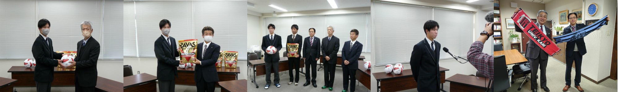 サッカー部「ボール・プロテイン贈呈式」開催